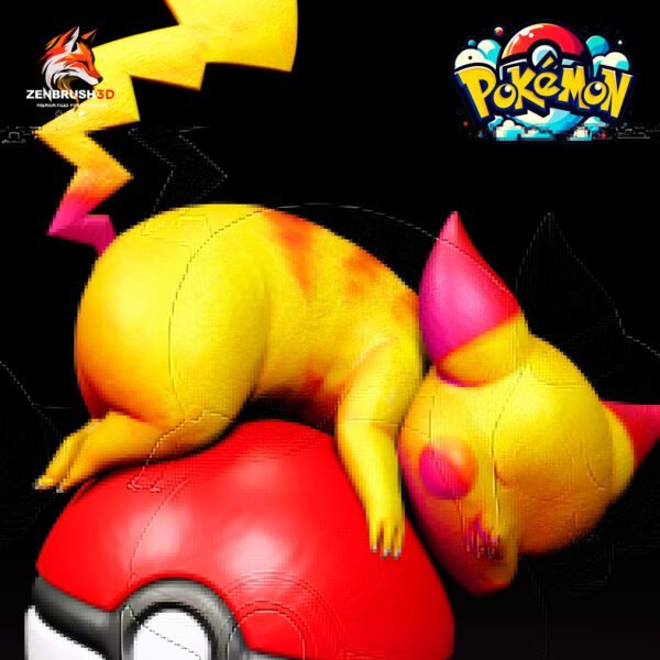 Pikachu - Pokemon - Zenbrush3D STL 3D PRINTING - Imagen 4